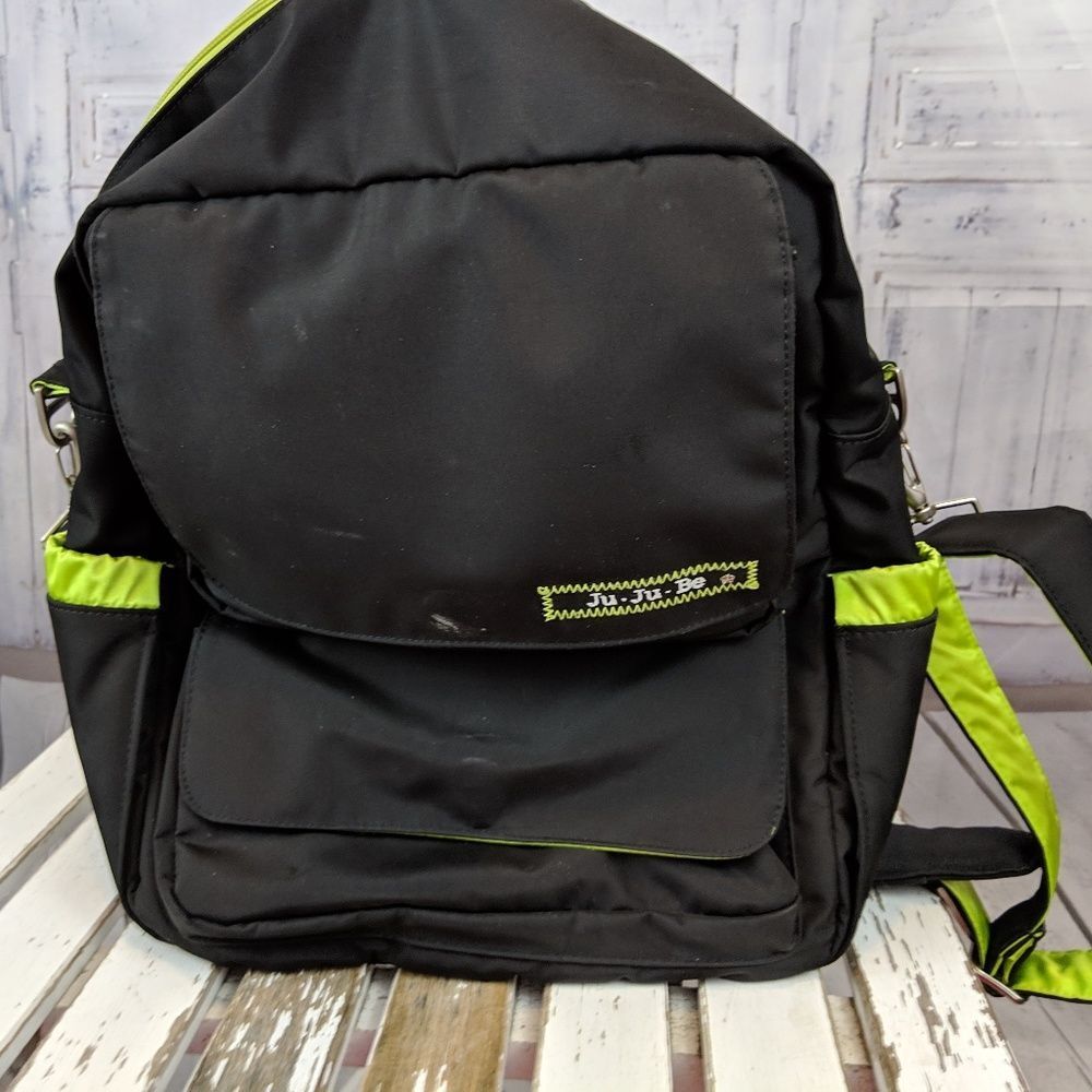 jujube ju-ju-be diaper black purse tote‎ bag green
